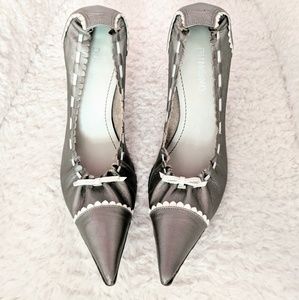 Dumond Silver Elastic Trim Heel